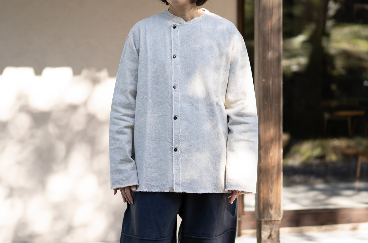 SH-166　MITTAN/亜麻苧麻絹シャツ