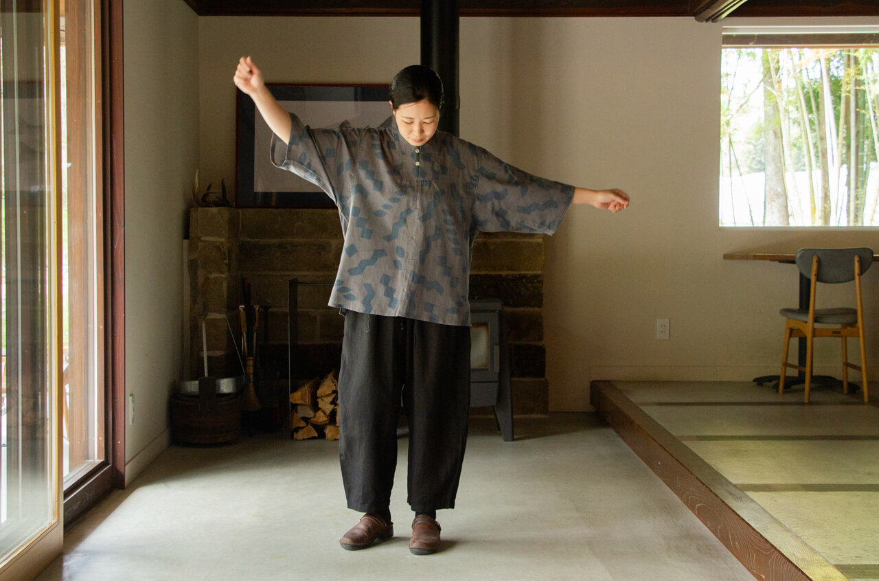 手ぬぐいシャツ 小田中耕一 縁日 神楽