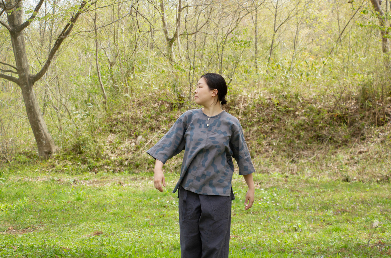 手ぬぐいシャツ 小田中耕一 縁日 神楽