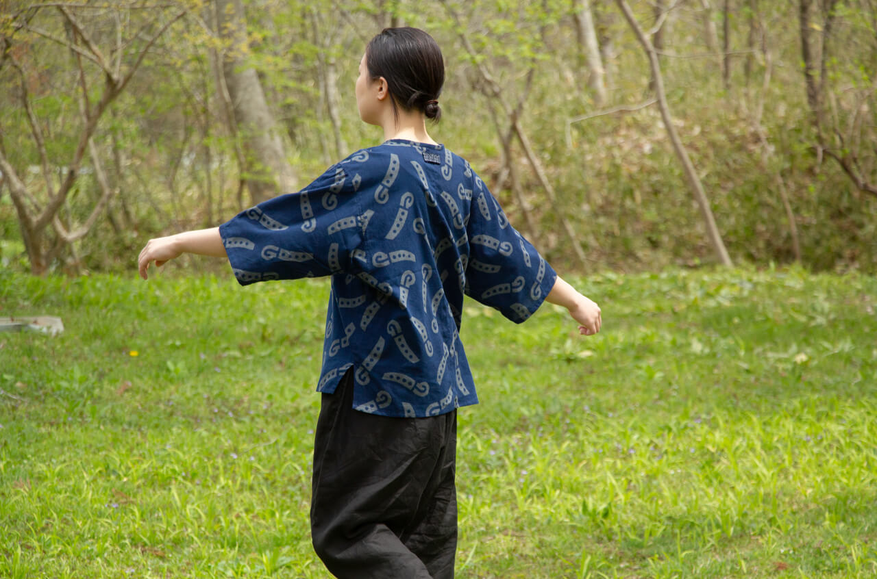 手ぬぐいシャツ 小田中耕一 縁日 鬼剣舞