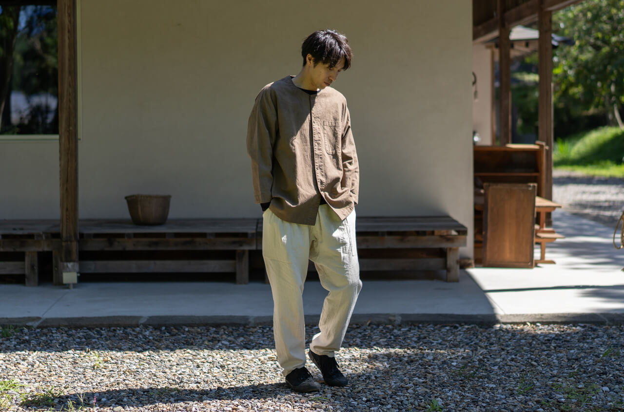 縁日 漆染　鯉口シャツ