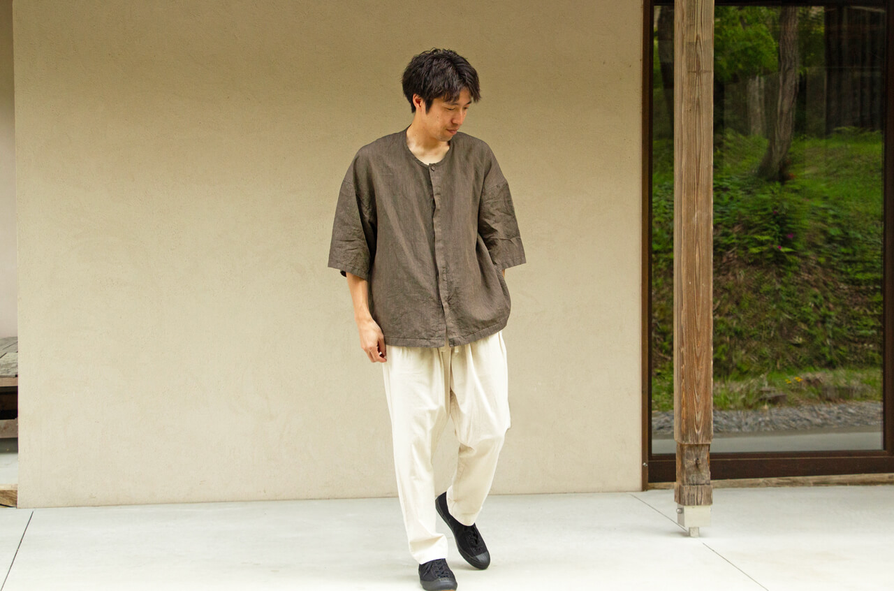 縁日　漆染め ダボシャツ　DABO SHIRT 麻