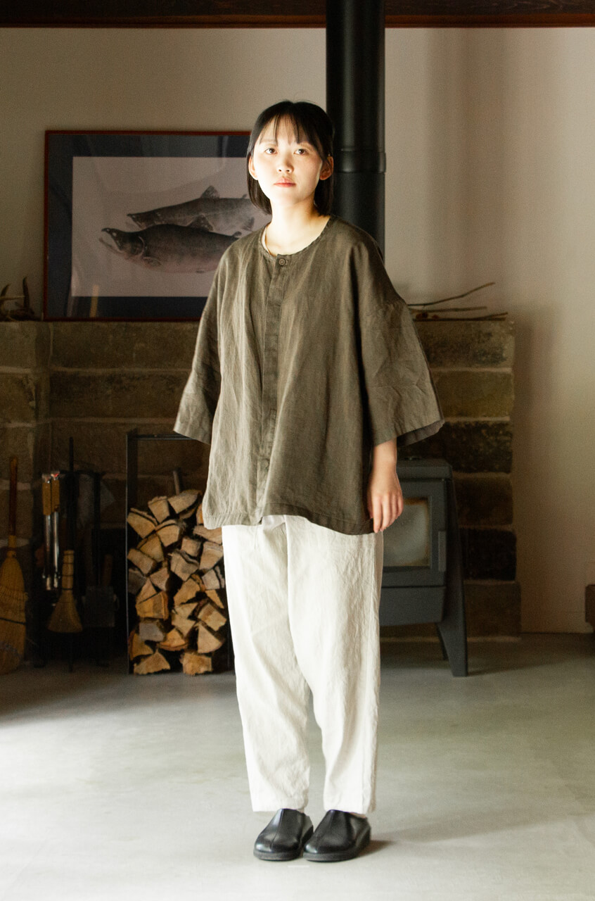 縁日　ダボシャツ　DABO SHIRT 麻 着用イメージ