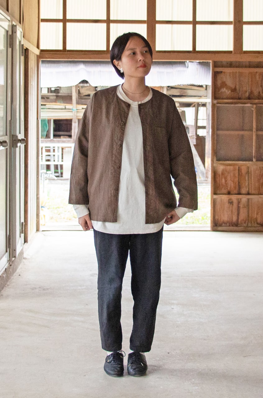 縁日 漆染 鯉口シャツ