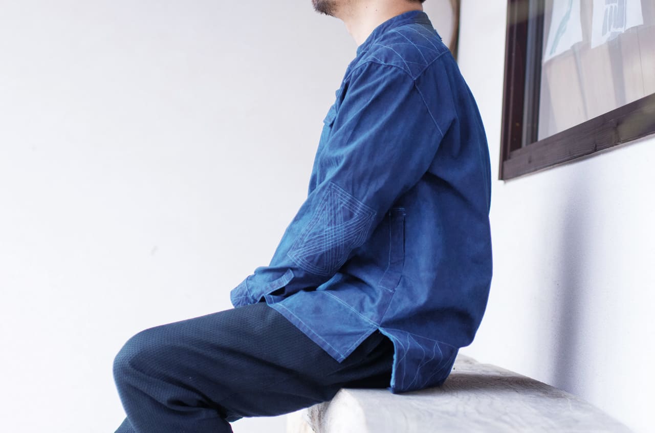 縁日 山シャツ（YAMASHIRT）藍染め インディゴ