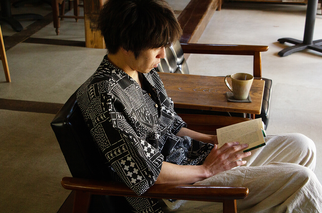 手ぬぐいシャツ よつめ染布舎 縁日 民布
