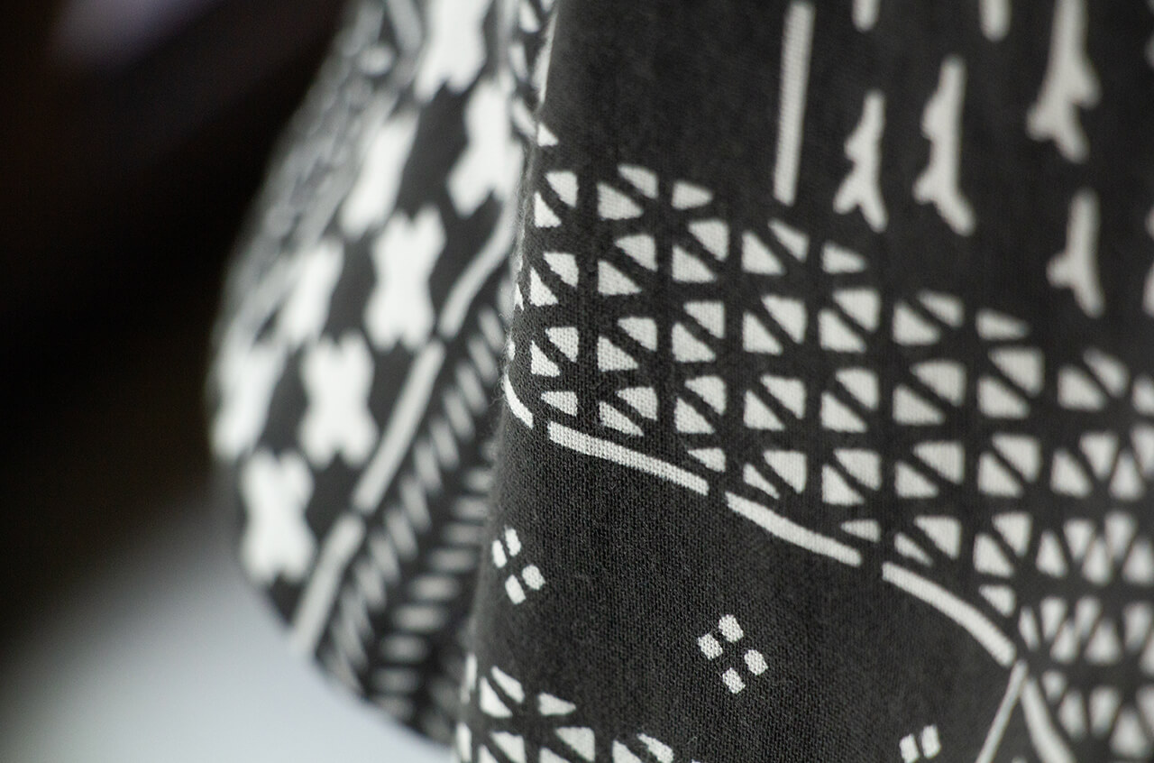 手ぬぐいシャツ よつめ染布舎 縁日 民布